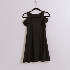 Cold Shoulder Black Mini Dress